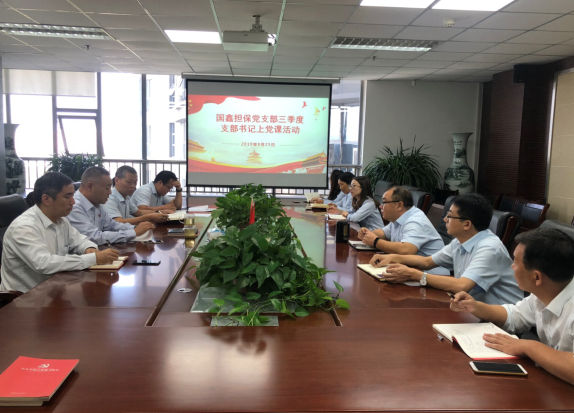 国鑫担保党支部组织开展三季度支部书记讲党课活动