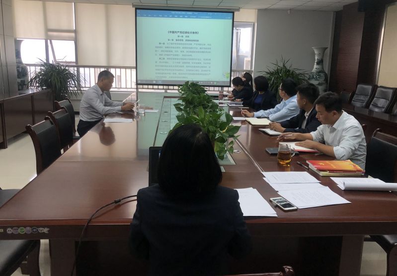国鑫担保党支部学习《中国共产党纪律处分条例》