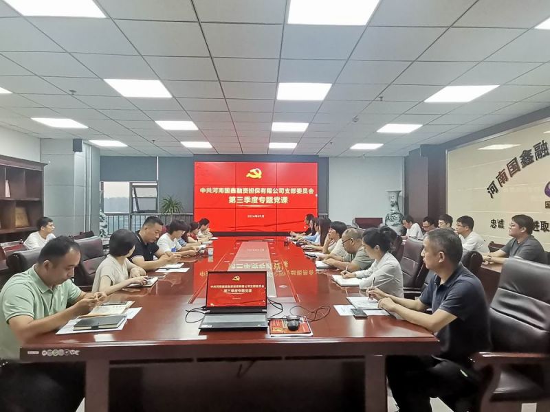 国鑫担保党支部书记高晓帆讲授专题党课